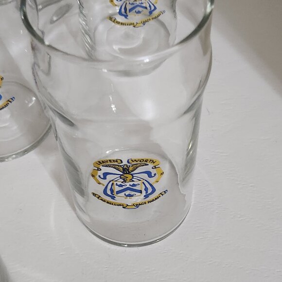 Vintage U.S. Army Fort Leavenworth KS Drinking Glasses. Set 7 - Picture 10 of 10